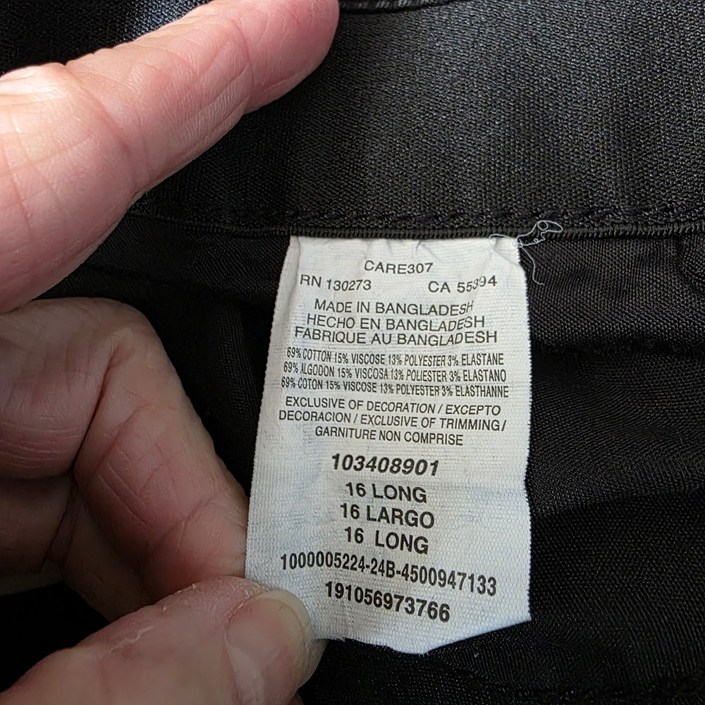 Lee Regular Fit Bootcut Mid Rise Flex Motion Black Jeans Womens 16 Long - Picture 2 of 12